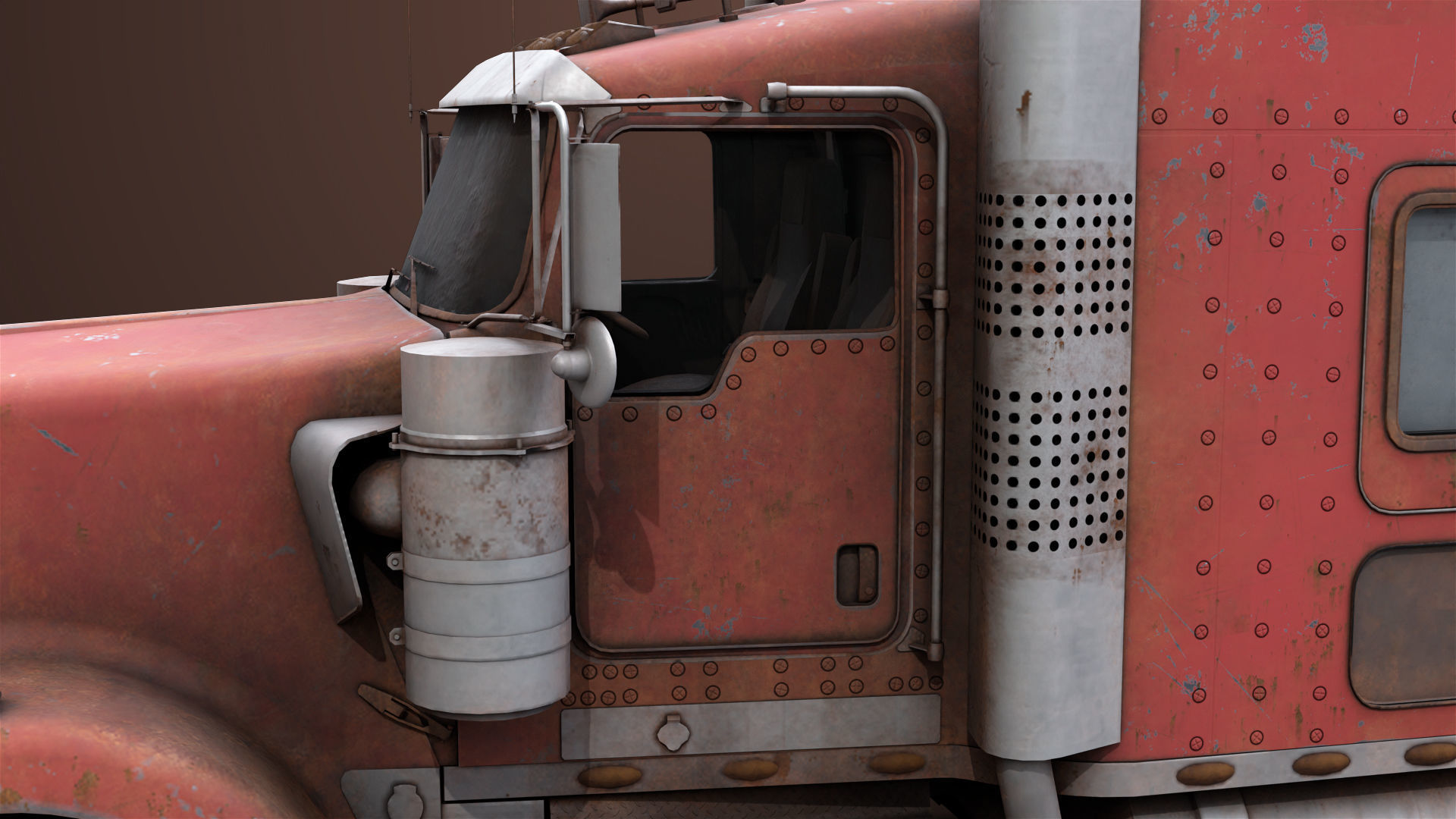 Heavy Truck 02 Chassis Old Dusty All PBR Unity UE Textures Low-poly 3D model_21