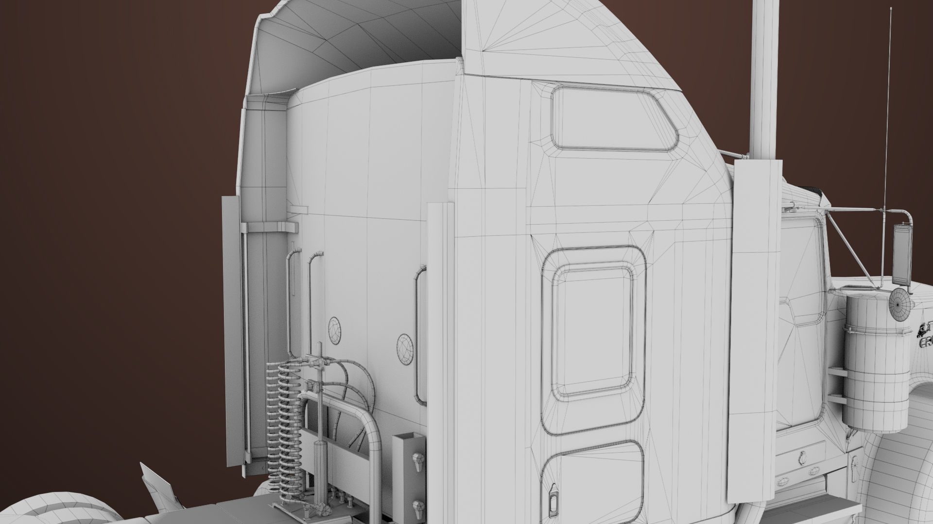 Heavy Truck 02 Chassis Old Dusty All PBR Unity UE Textures Low-poly 3D model_43