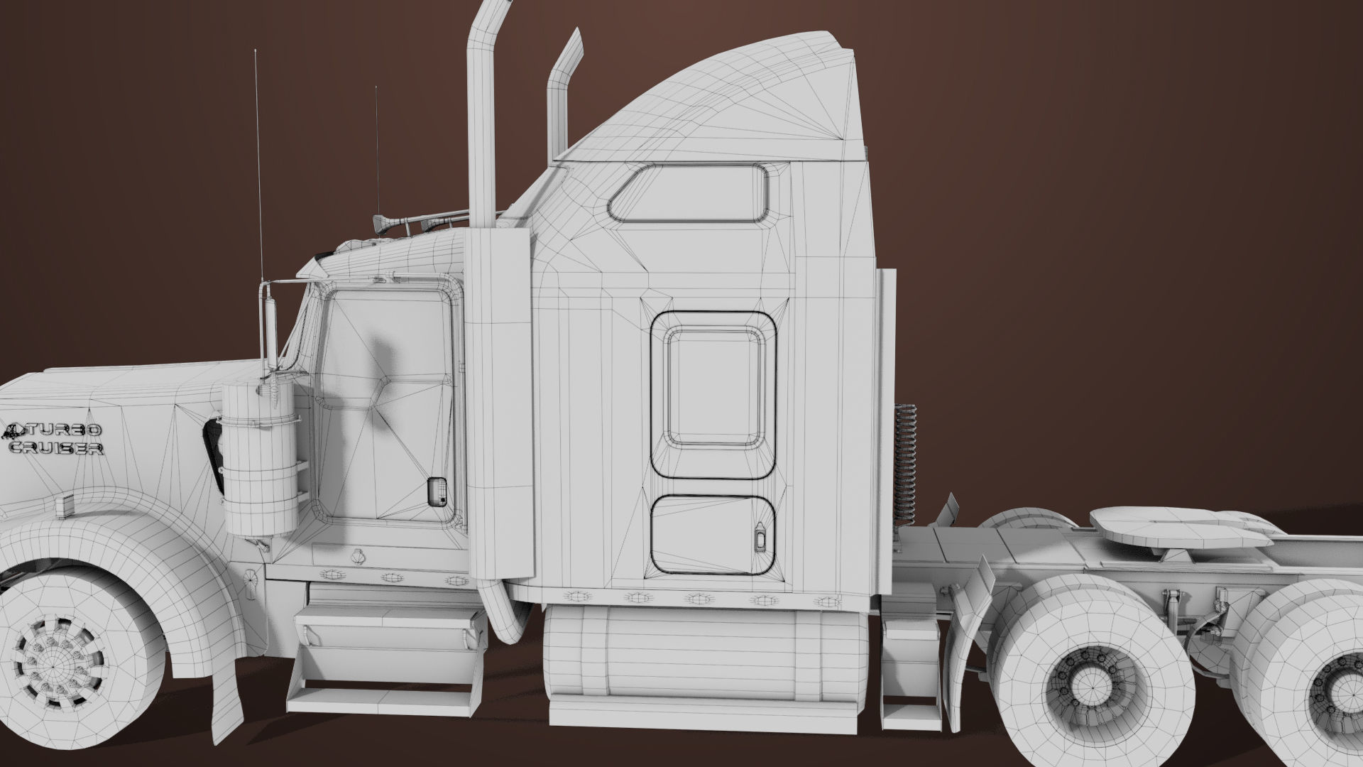 Heavy Truck 02 Chassis Old Dusty All PBR Unity UE Textures Low-poly 3D model_38