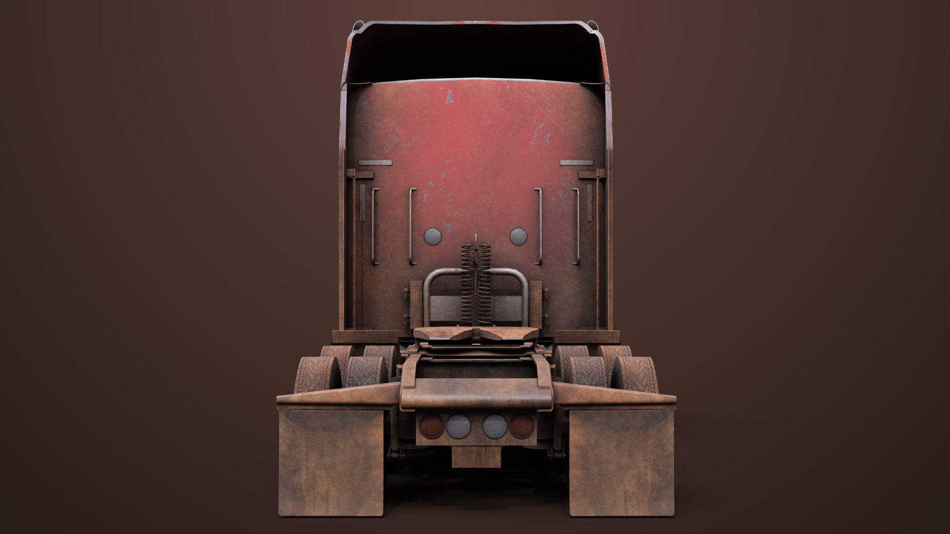 Heavy Truck 02 Chassis Old Dusty All PBR Unity UE Textures Low-poly 3D model_19