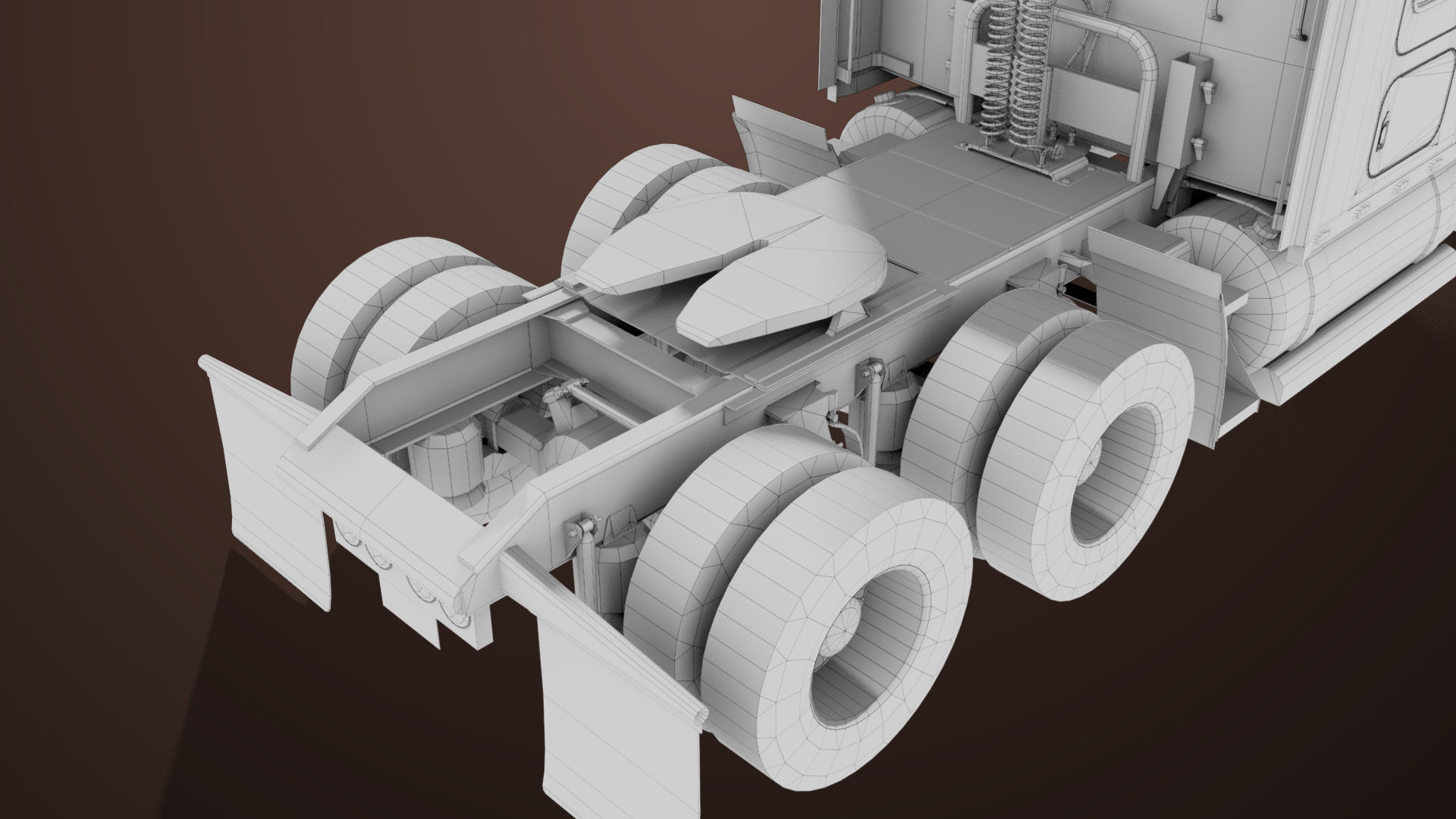 Heavy Truck 02 Chassis Old Dusty All PBR Unity UE Textures Low-poly 3D model_41