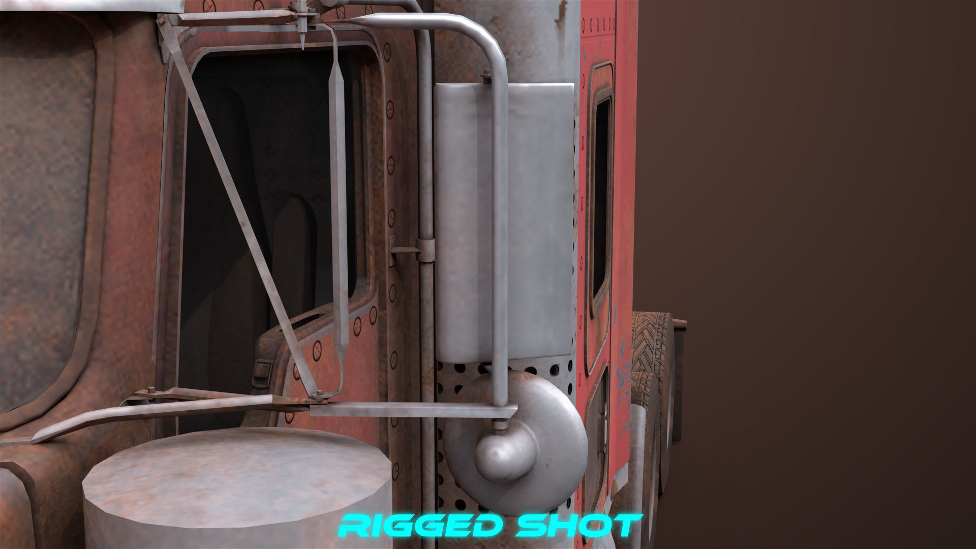 Heavy Truck 02 Chassis Old Dusty All PBR Unity UE Textures Low-poly 3D model_32