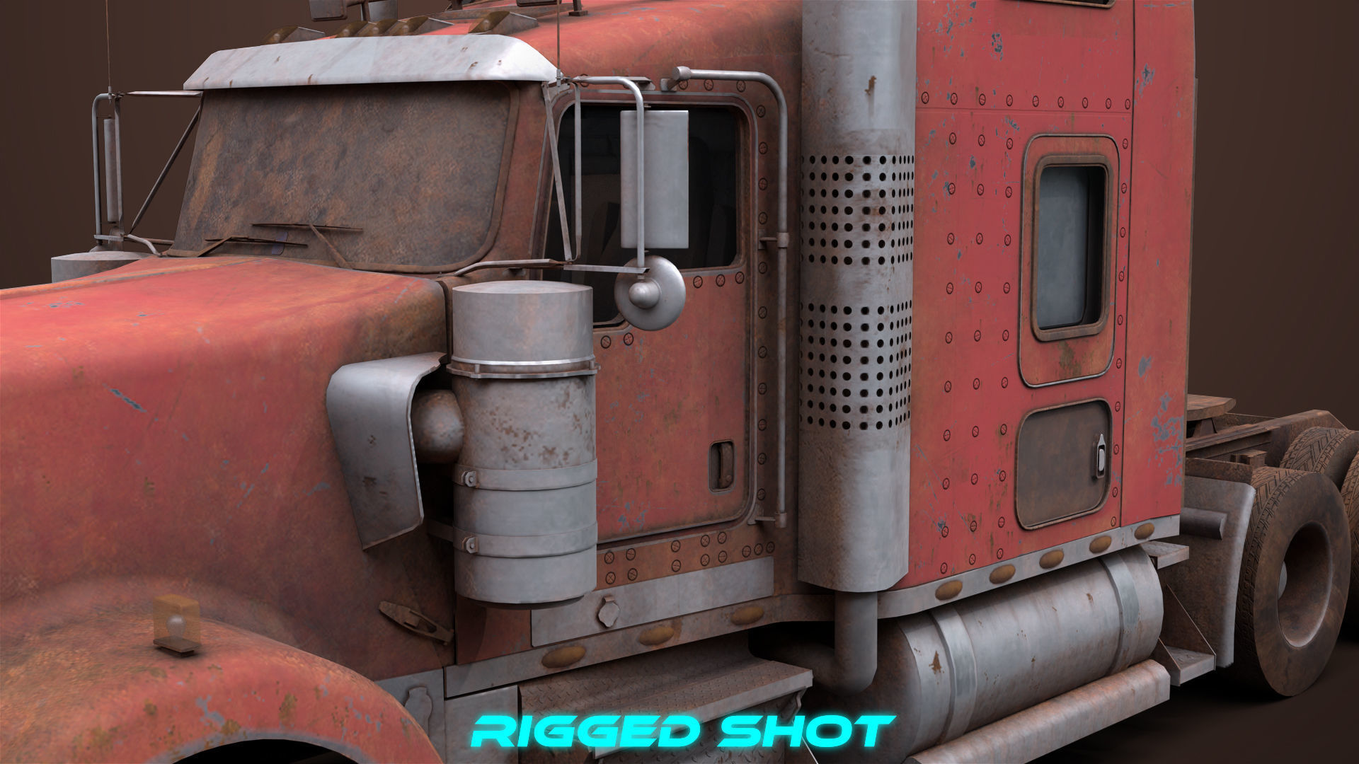 Heavy Truck 02 Chassis Old Dusty All PBR Unity UE Textures Low-poly 3D model_8