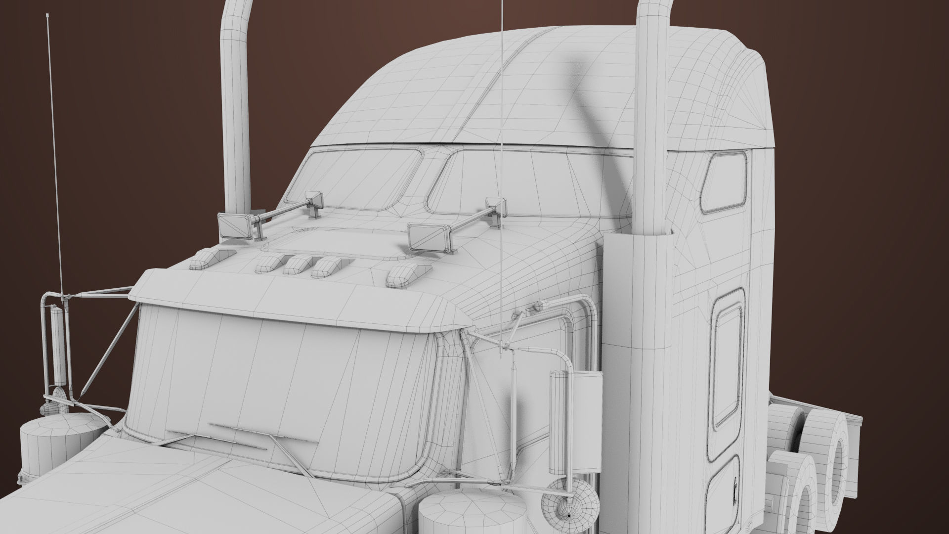 Heavy Truck 02 Chassis Old Dusty All PBR Unity UE Textures Low-poly 3D model_46