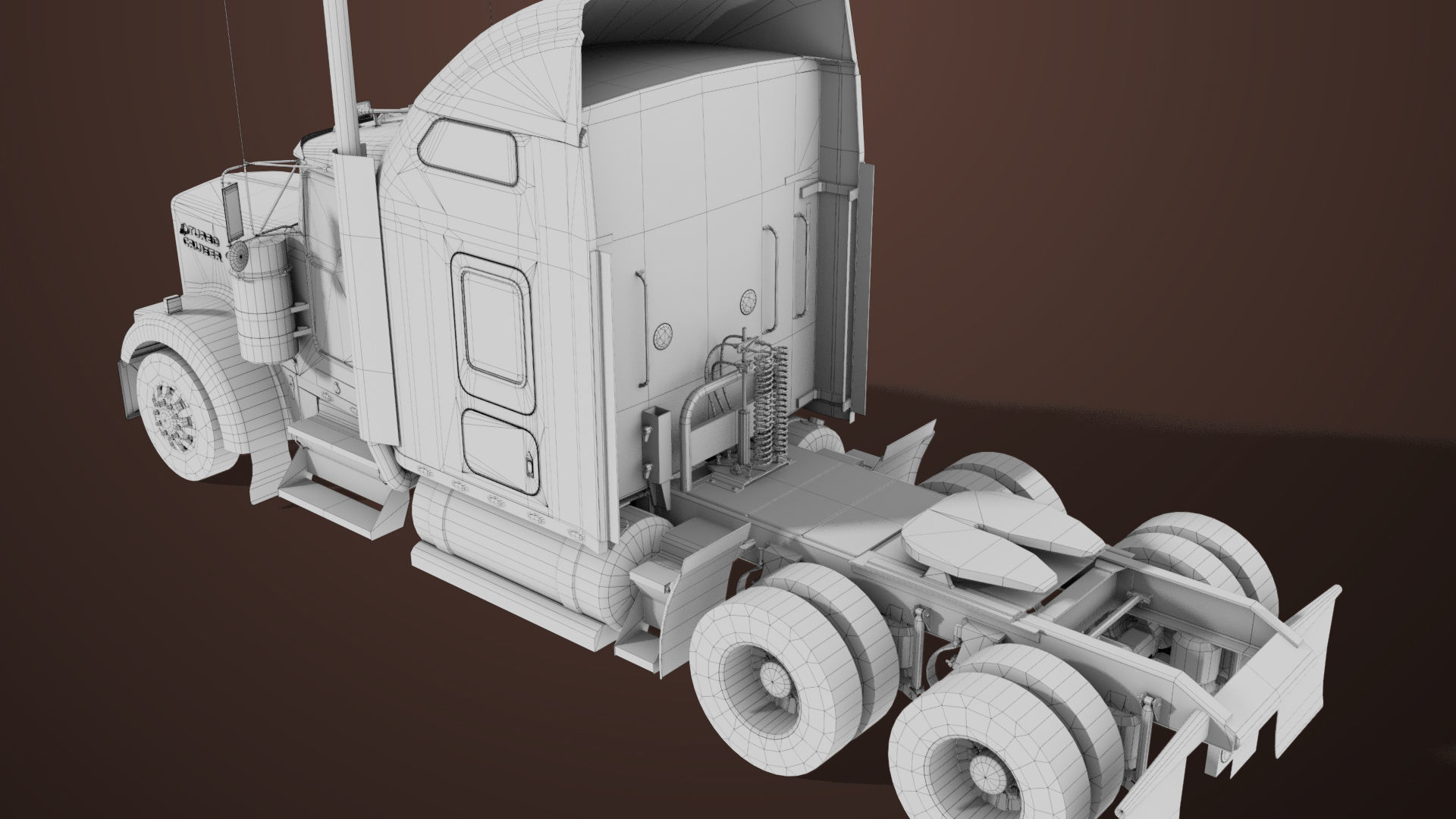 Heavy Truck 02 Chassis Old Dusty All PBR Unity UE Textures Low-poly 3D model_39