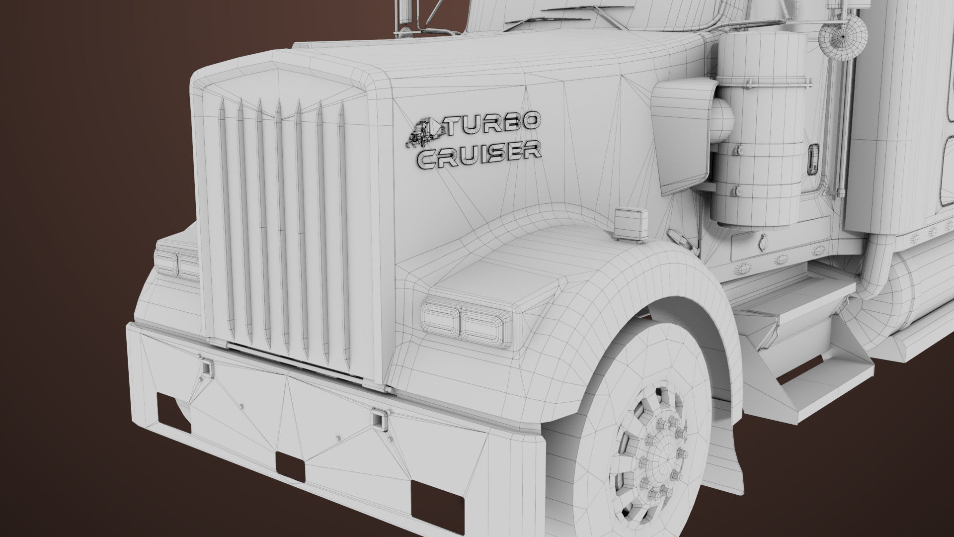 Heavy Truck 02 Chassis Old Dusty All PBR Unity UE Textures Low-poly 3D model_35