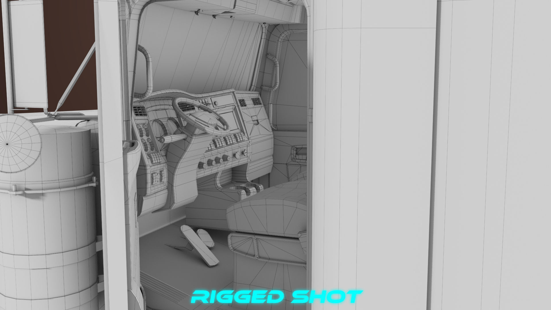 Heavy Truck 02 Chassis Old Dusty All PBR Unity UE Textures Low-poly 3D model_53