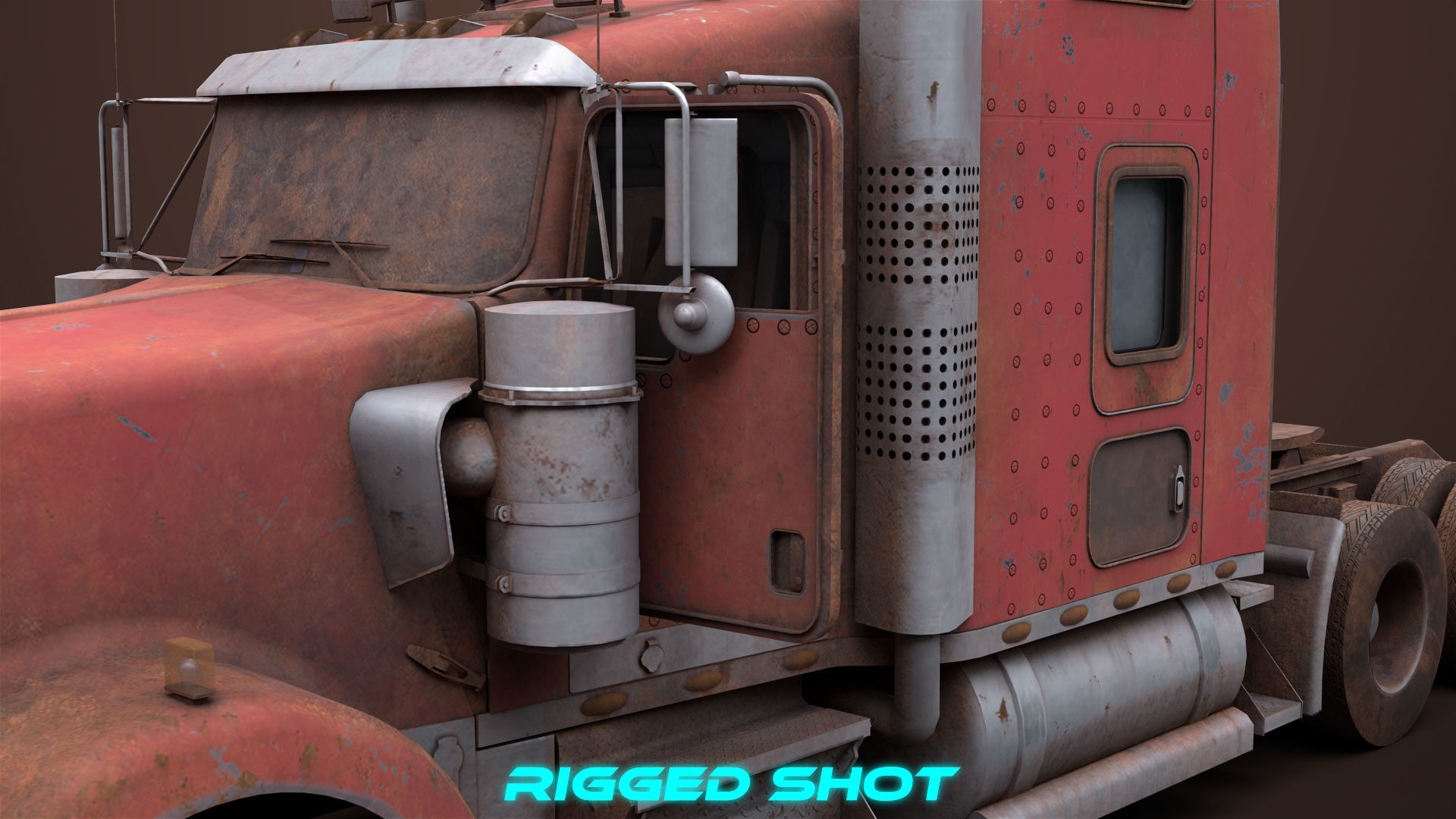 Heavy Truck 02 Chassis Old Dusty All PBR Unity UE Textures Low-poly 3D model_3