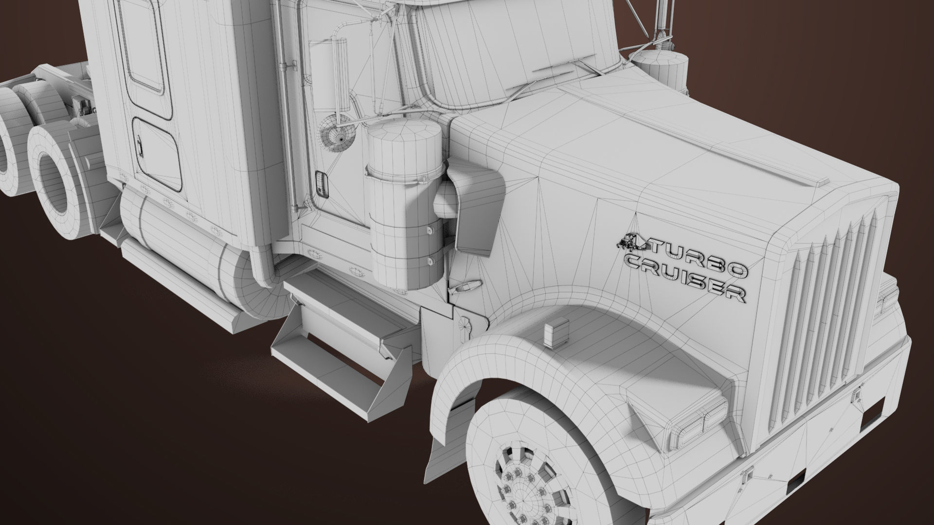 Heavy Truck 02 Chassis Old Dusty All PBR Unity UE Textures Low-poly 3D model_36