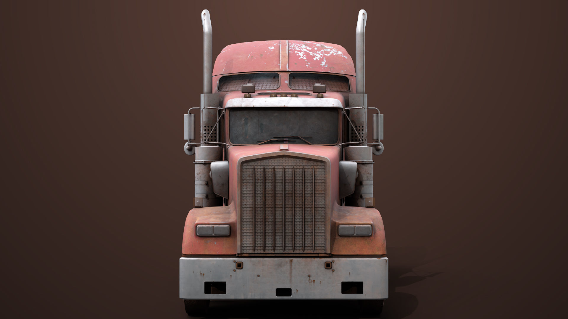 Heavy Truck 02 Chassis Old Dusty All PBR Unity UE Textures Low-poly 3D model_18