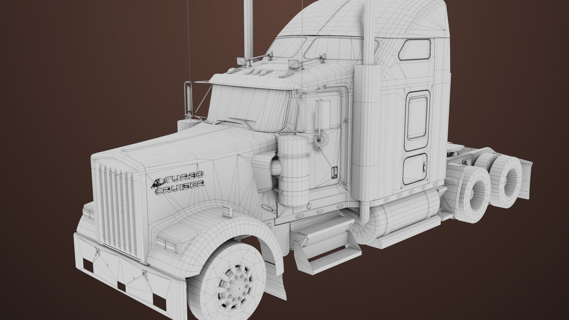 Heavy Truck 02 Chassis Old Dusty All PBR Unity UE Textures Low-poly 3D model_34