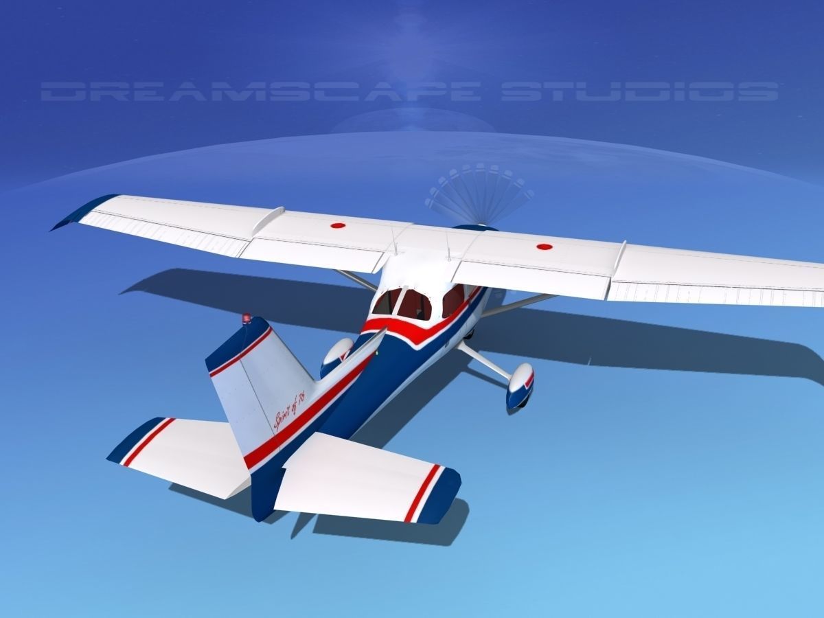Cessna 172 Skyhawk STOL V01 3D model_8