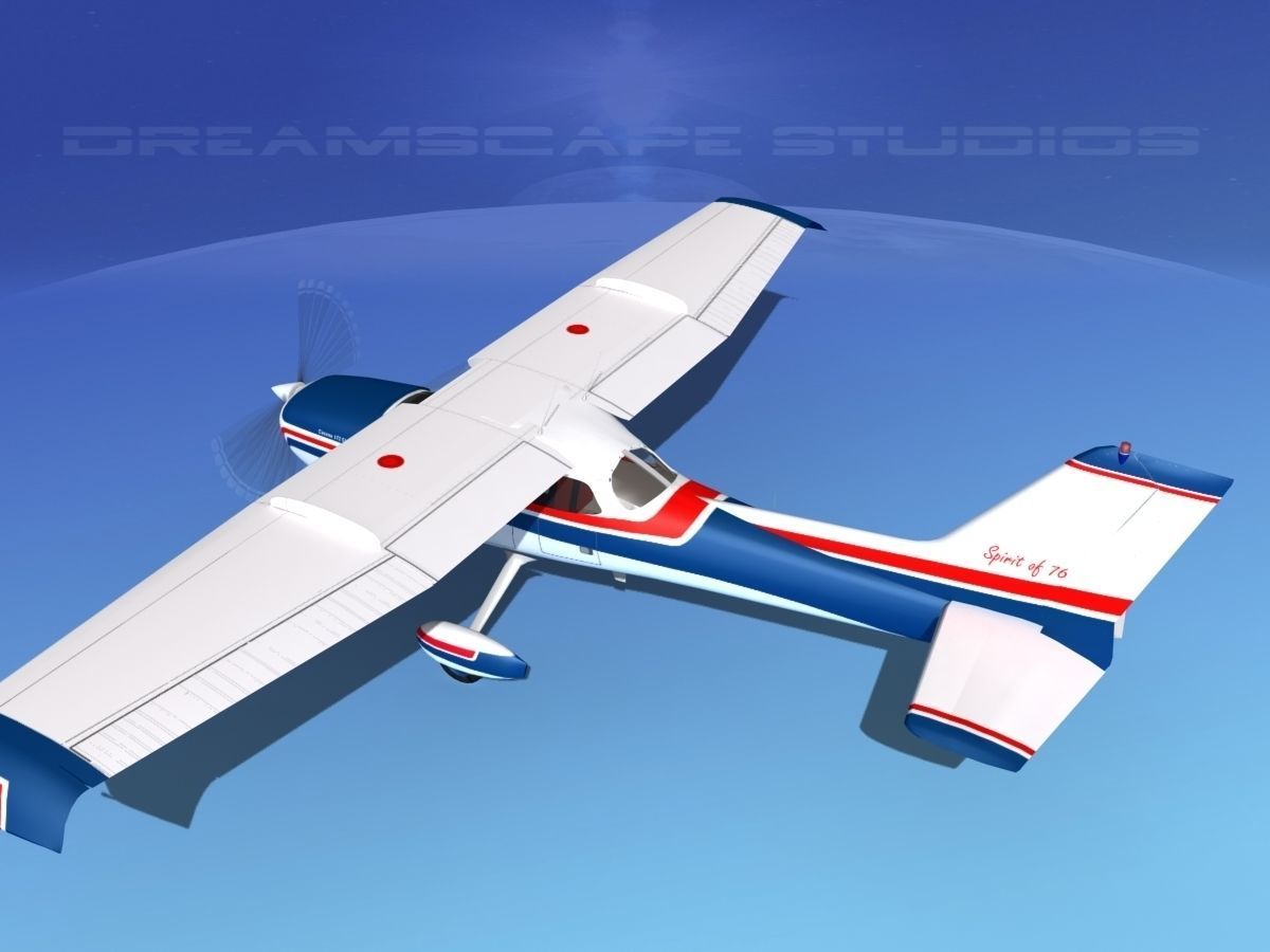 Cessna 172 Skyhawk STOL V01 3D model_10