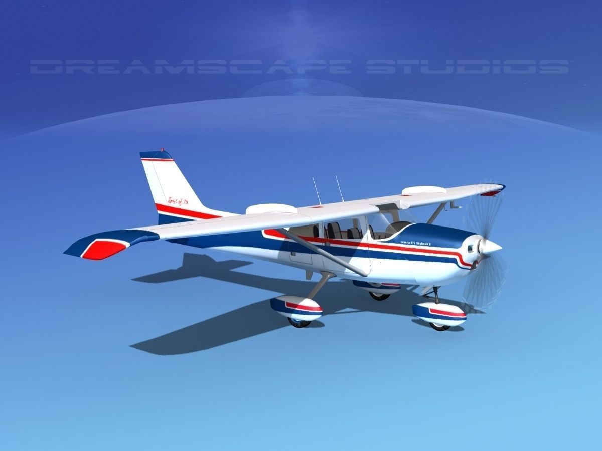 Cessna 172 Skyhawk STOL V01 3D model_5