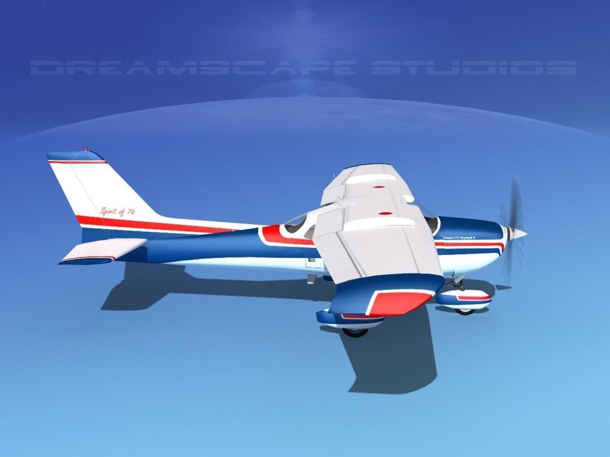 Cessna 172 Skyhawk STOL V01 3D model_6