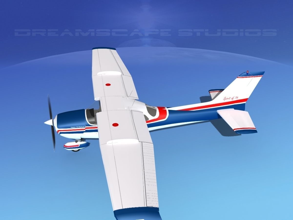 Cessna 172 Skyhawk STOL V01 3D model_11