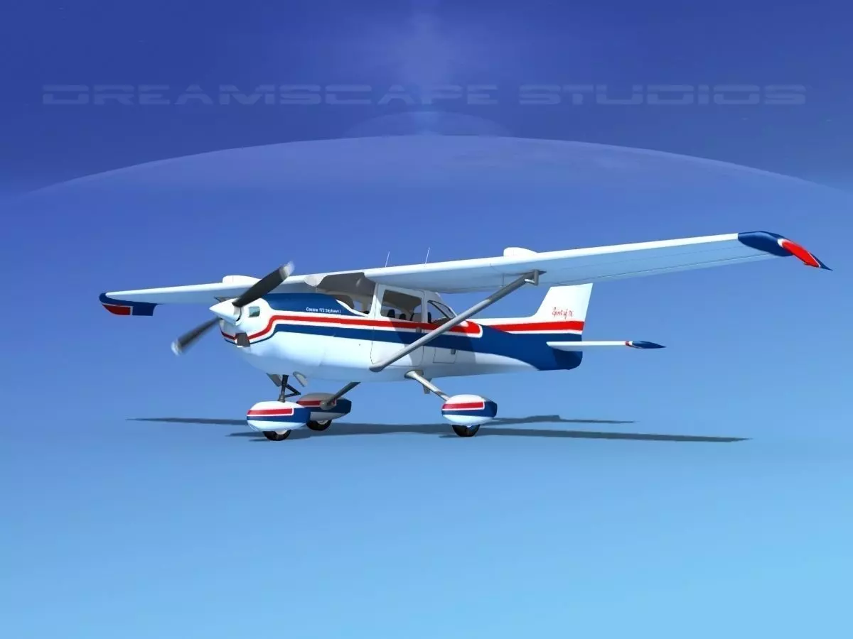 Cessna 172 Skyhawk STOL V01 3D model_0