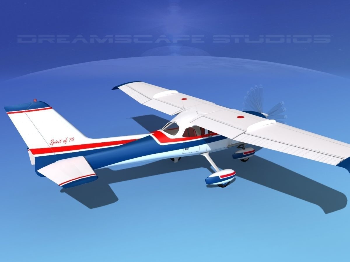 Cessna 172 Skyhawk STOL V01 3D model_7