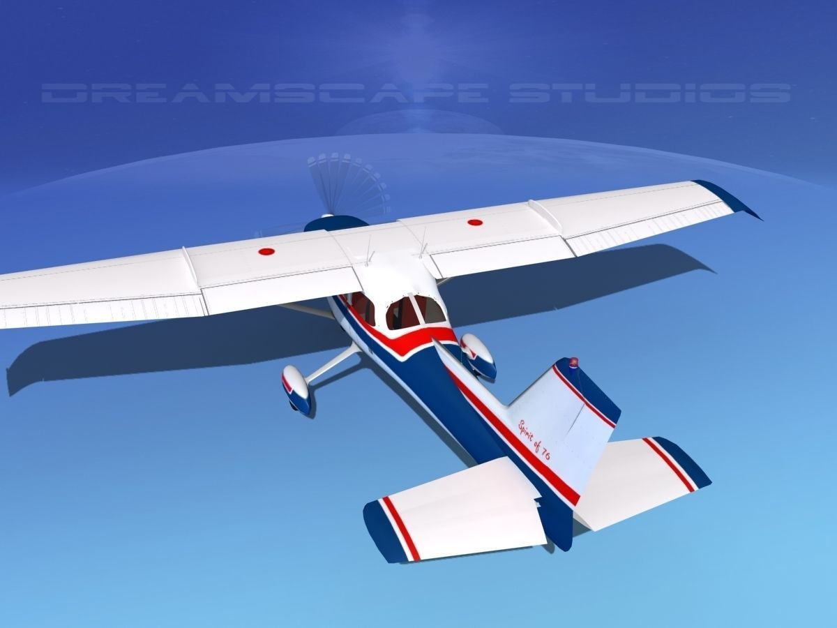 Cessna 172 Skyhawk STOL V01 3D model_9