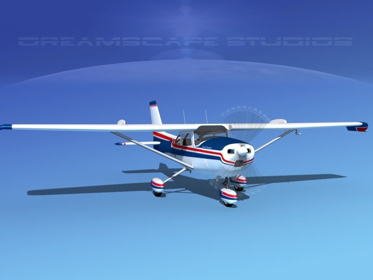 Cessna 172 Skyhawk STOL V01 3D model_4