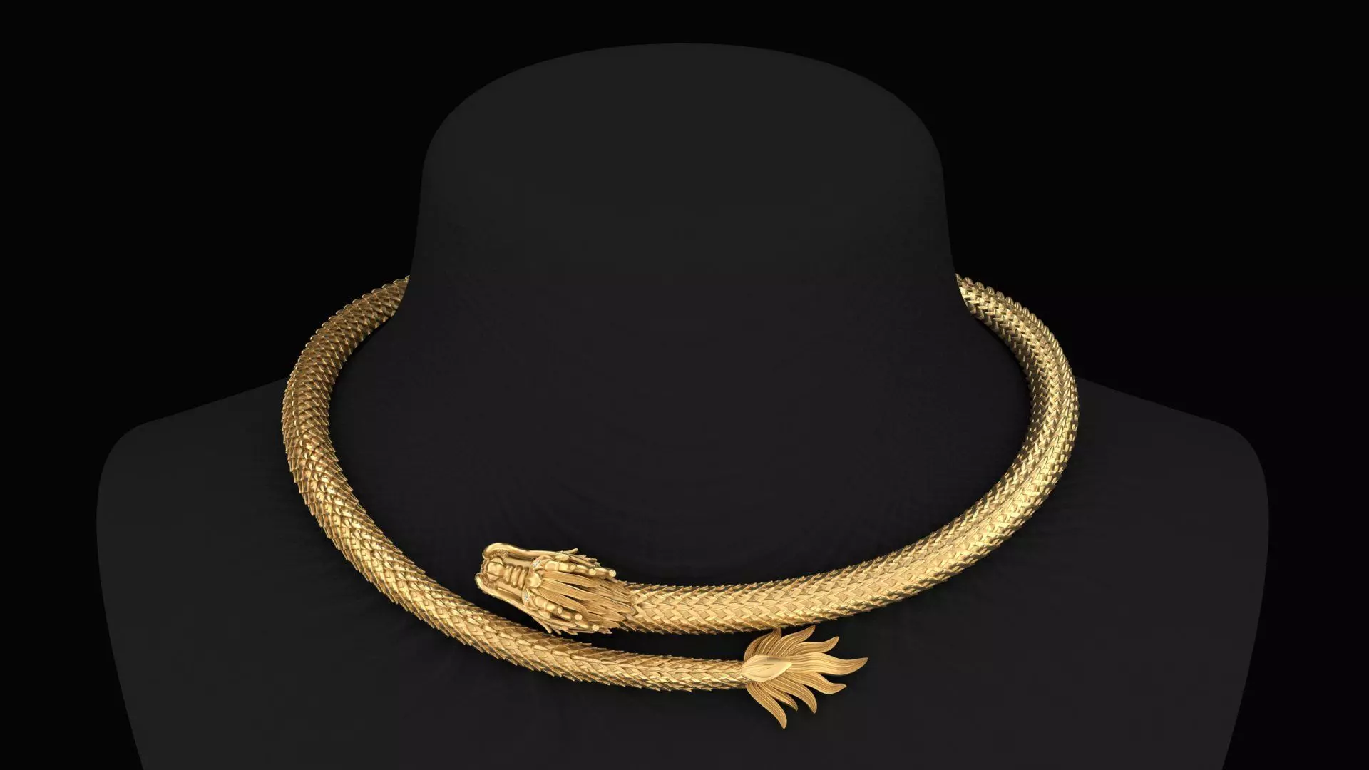 Dragon Choker Necklace 3D print model