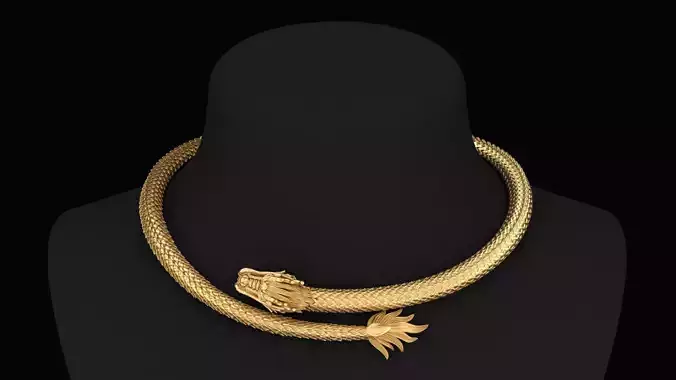 Dragon Choker Necklace 3D print model