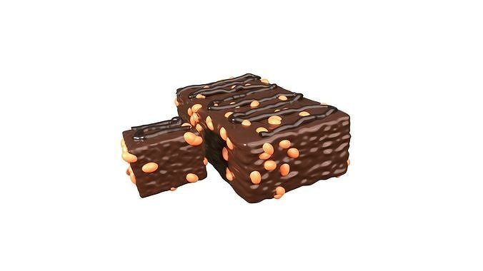 Chocolate Brownie  3D Illustration 3D model 3