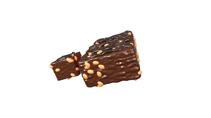 Chocolate Brownie  3D Illustration 3D model 5