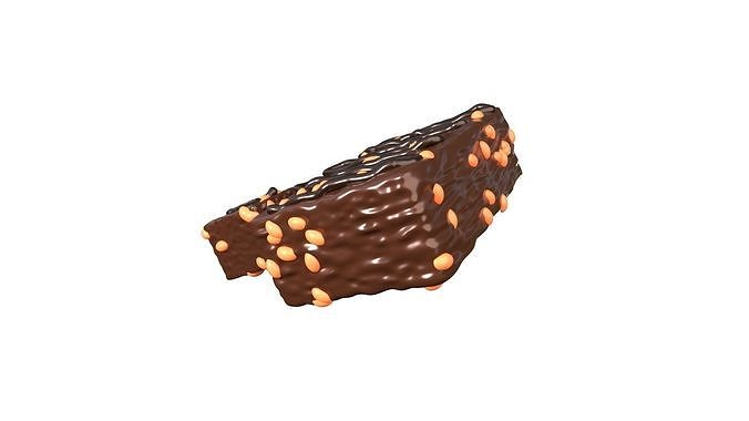 Chocolate Brownie  3D Illustration 3D model 6