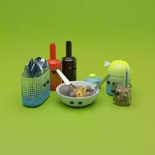 Cute Bakso 3D model