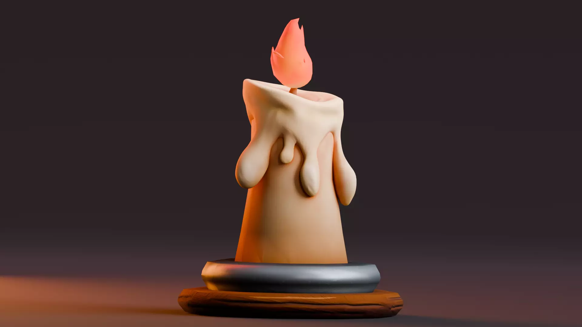 Low poly - Stylized Game Items - Candle Low-poly 3D model_0