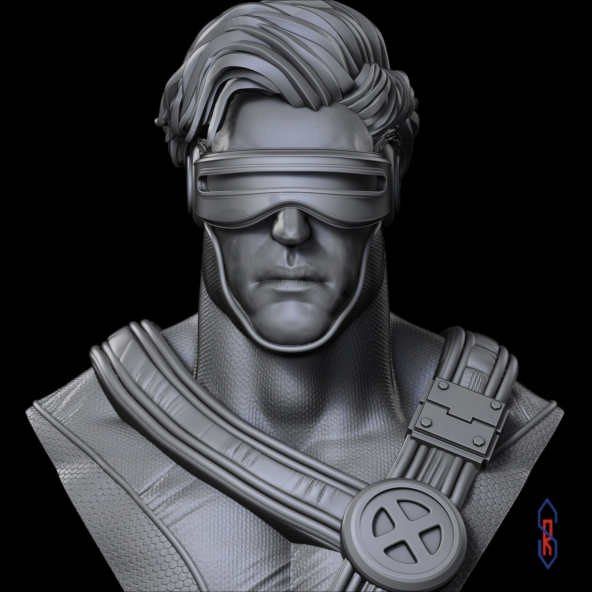 X-Men Cyclops Bust 3D print model_5