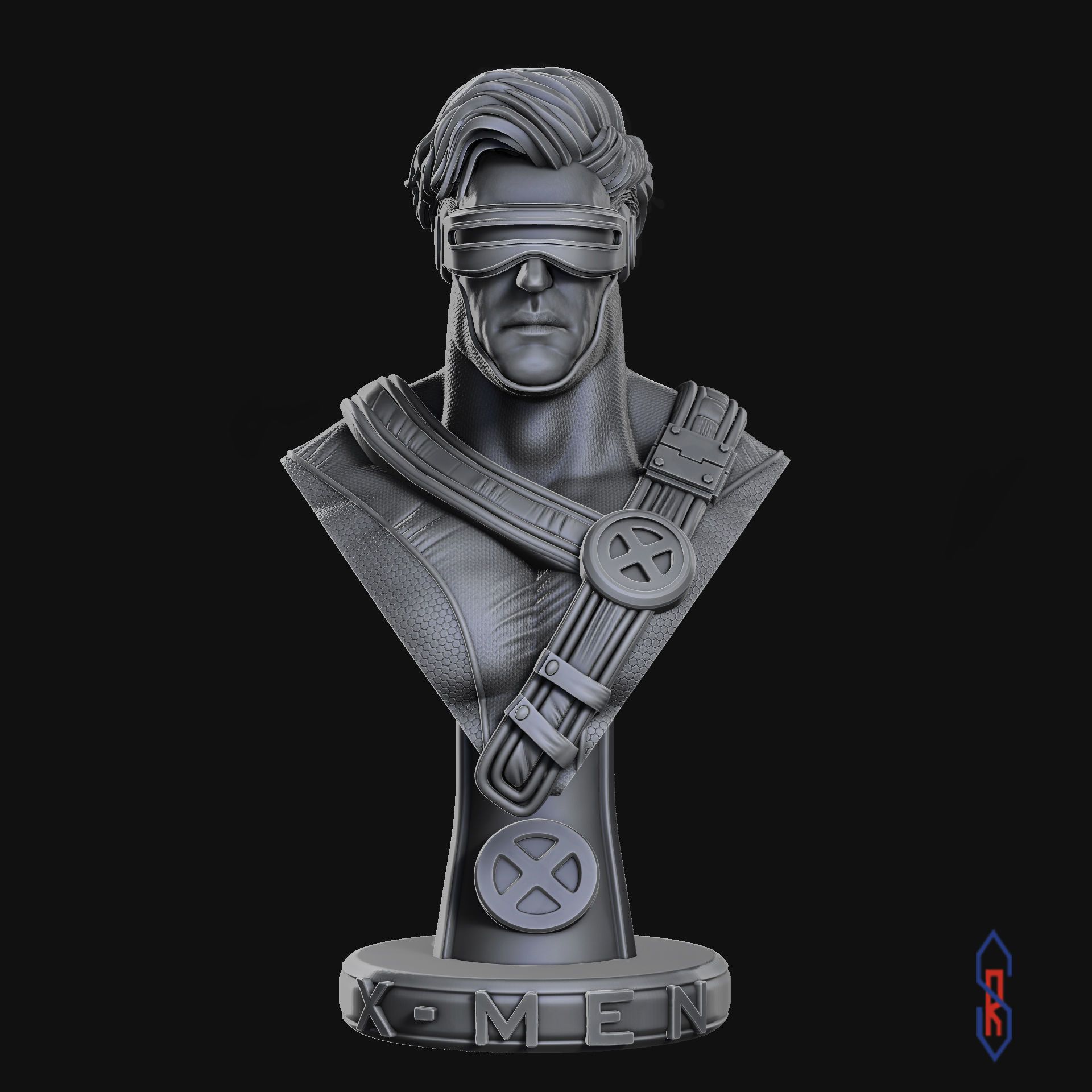 X-Men Cyclops Bust 3D print model_1