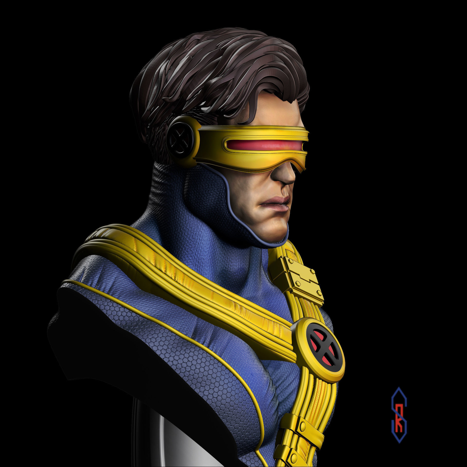 X-Men Cyclops Bust 3D print model_6