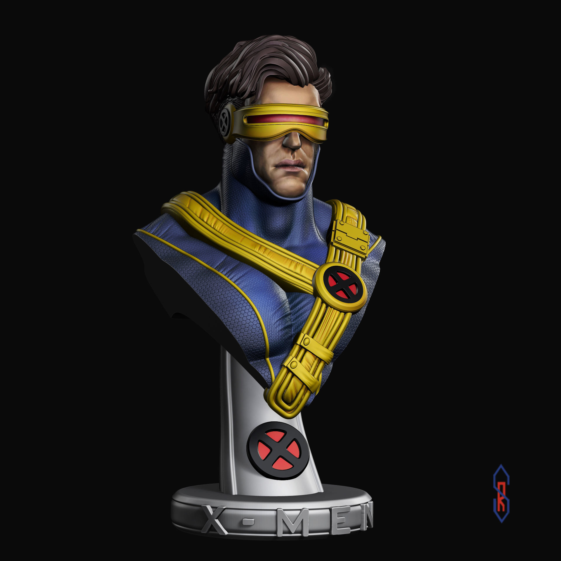X-Men Cyclops Bust 3D print model_2