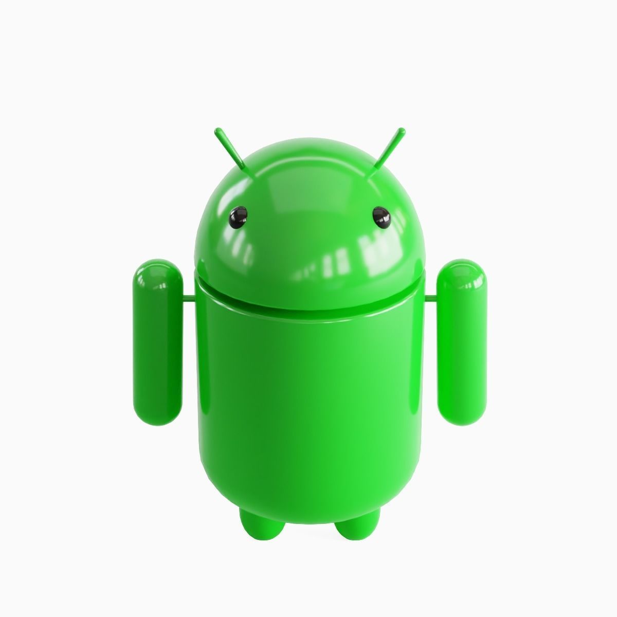 Android Robot 02 Low-poly 3D model_4