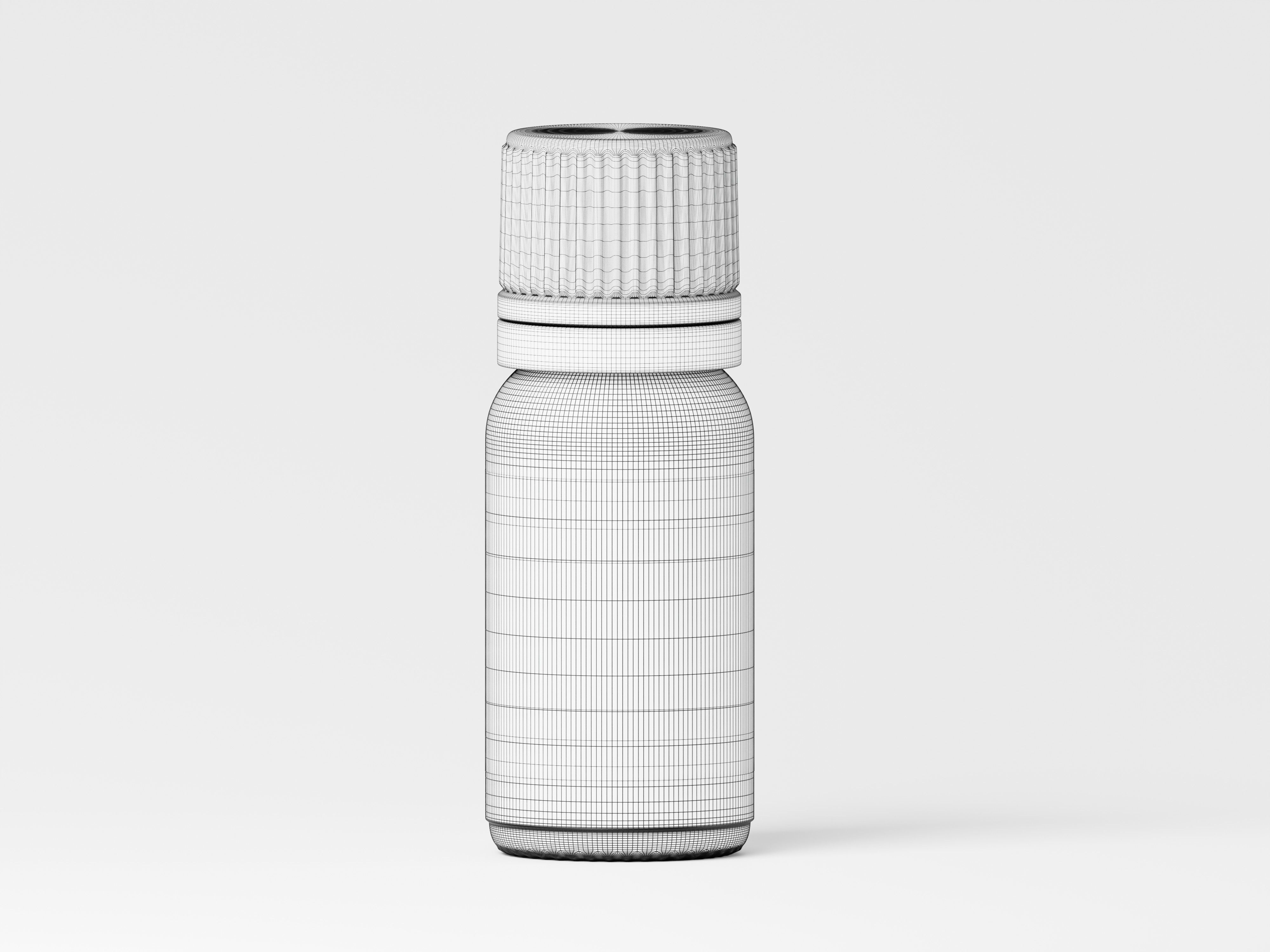 Green Glass Bottle 3D Model Low-poly 3D model_2