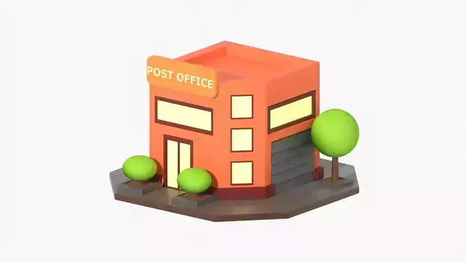 Post Office 3D Illustration 3D model