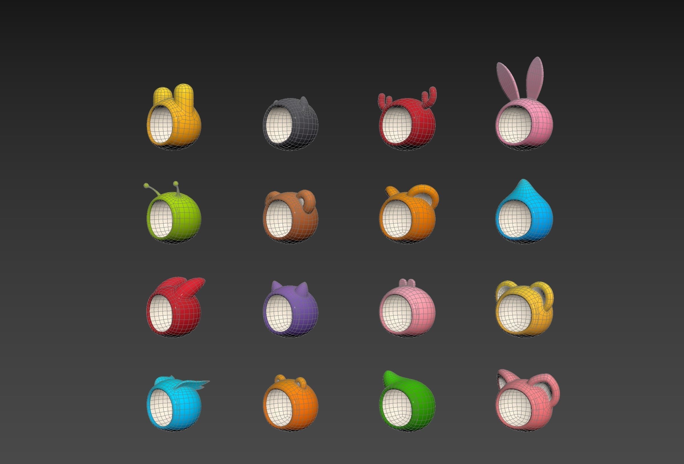 Pack017 Cartoon Hat Pack 3D model_20