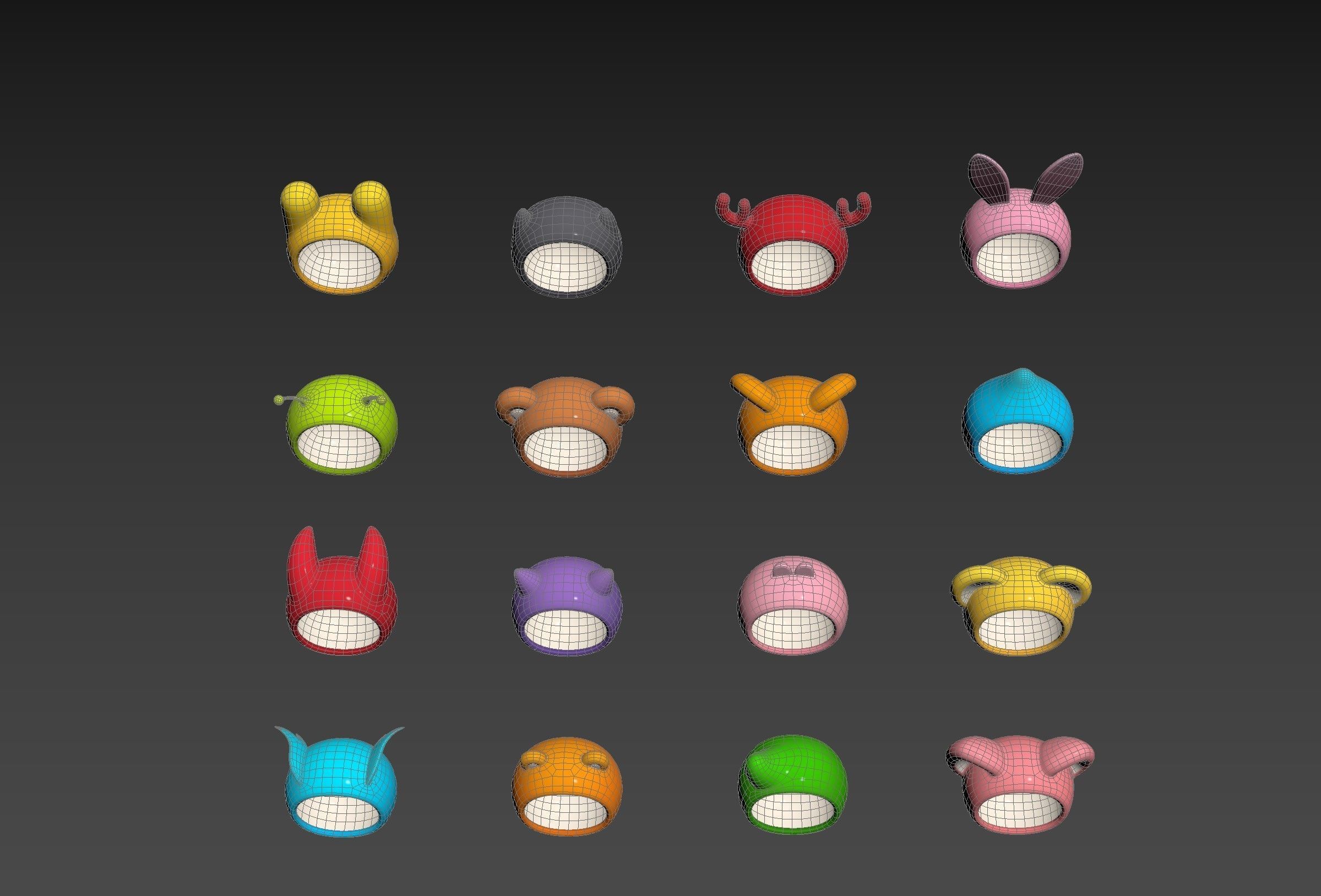 Pack017 Cartoon Hat Pack 3D model_25