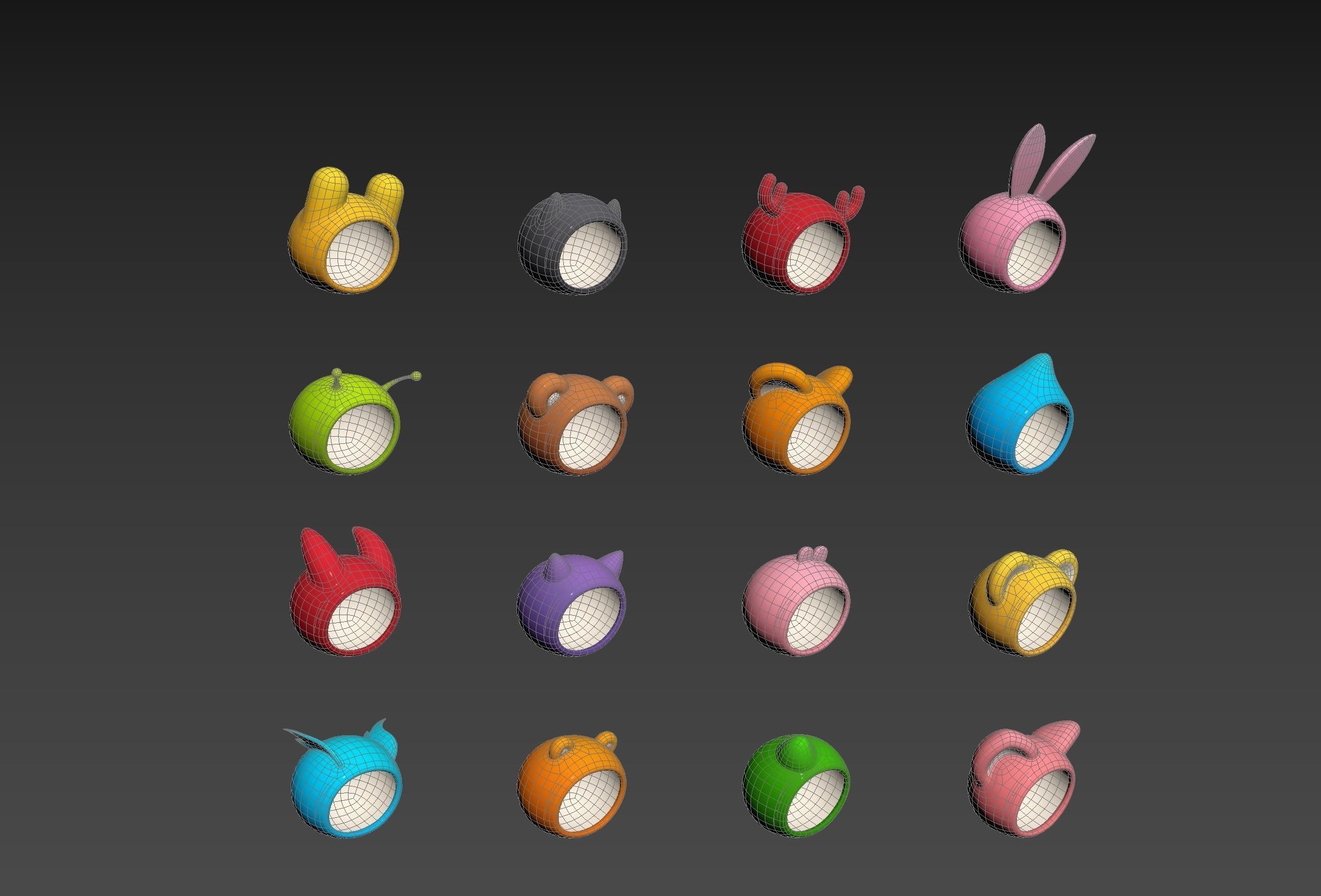 Pack017 Cartoon Hat Pack 3D model_24