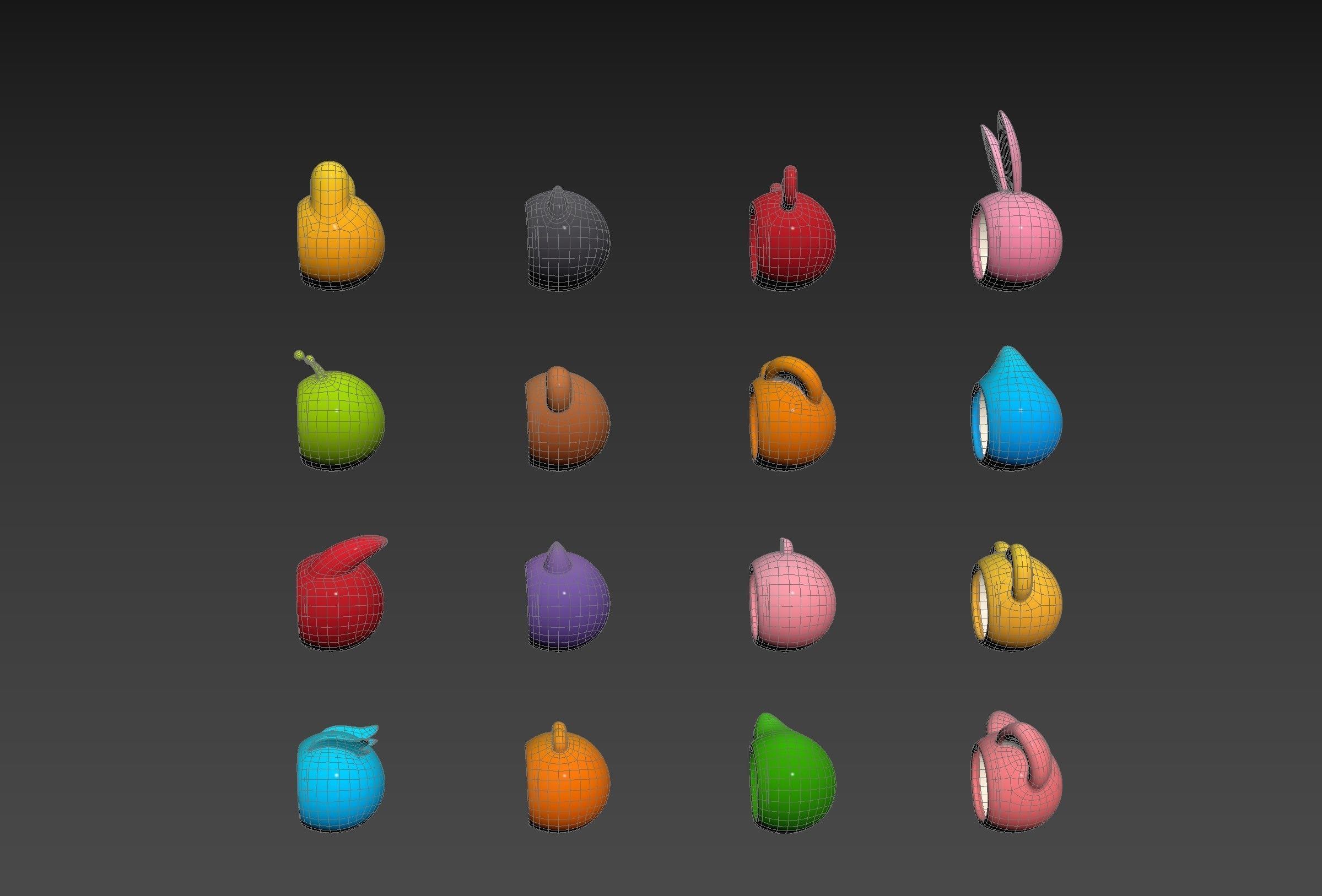 Pack017 Cartoon Hat Pack 3D model_21