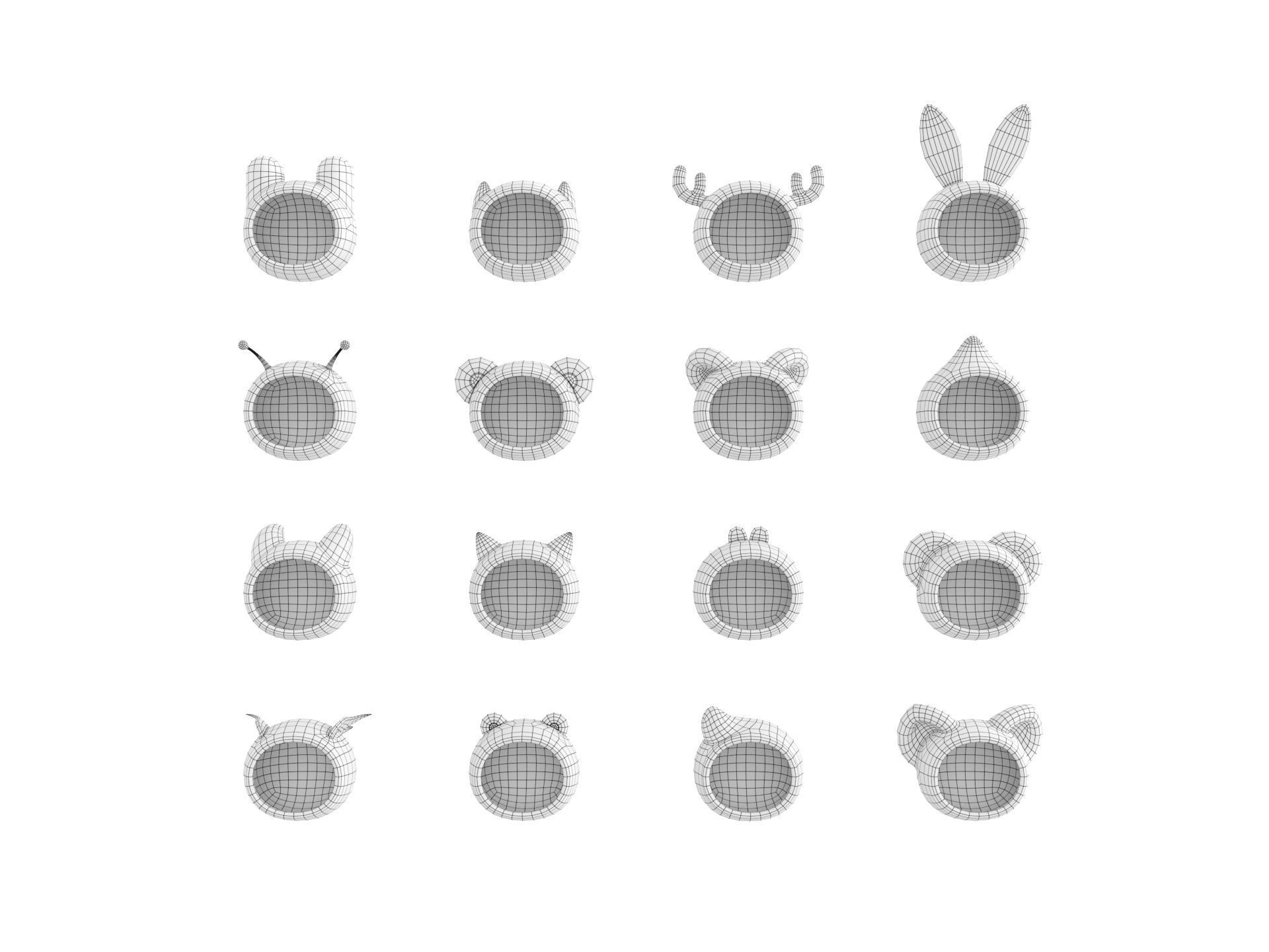 Pack017 Cartoon Hat Pack 3D model_2