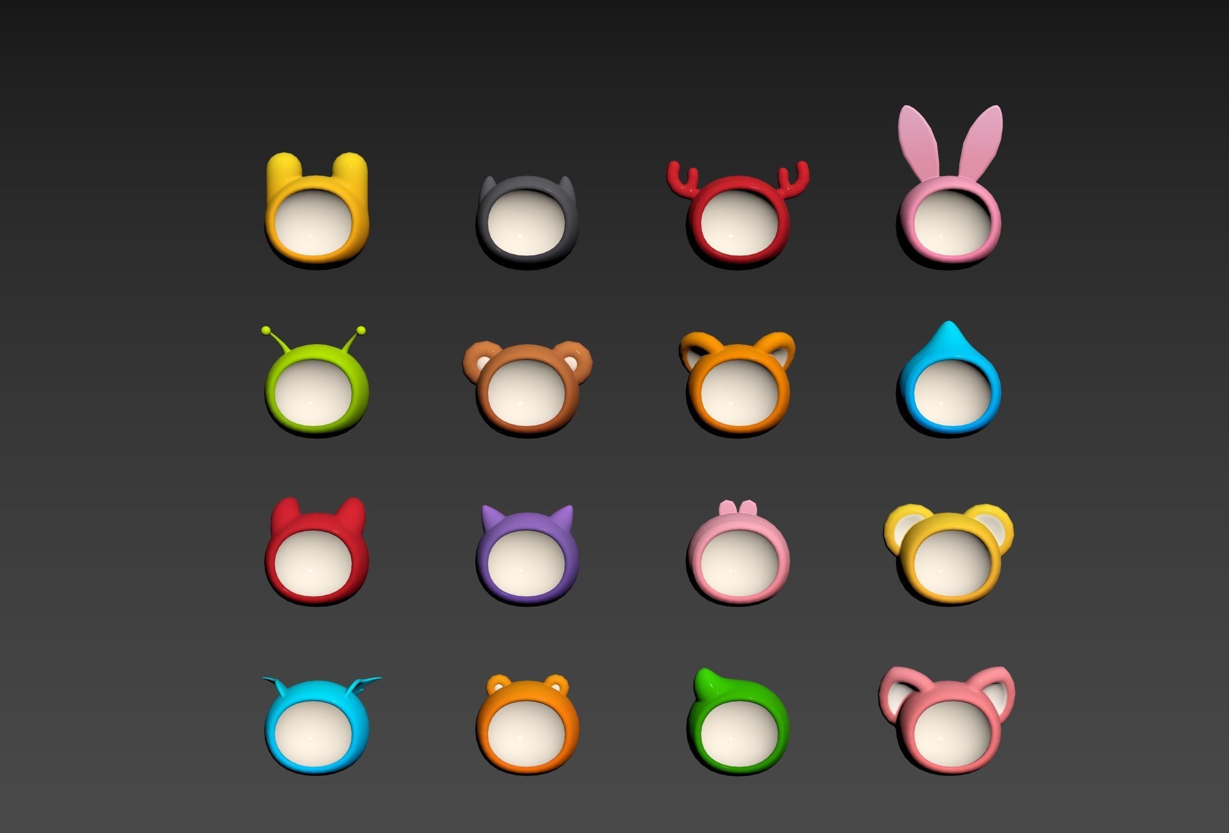 Pack017 Cartoon Hat Pack 3D model_1