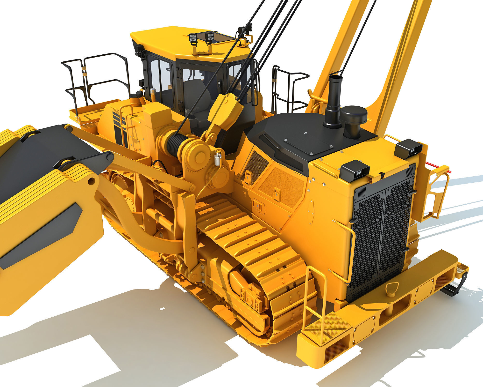 Track Dozer Pipelayer 3D model_16
