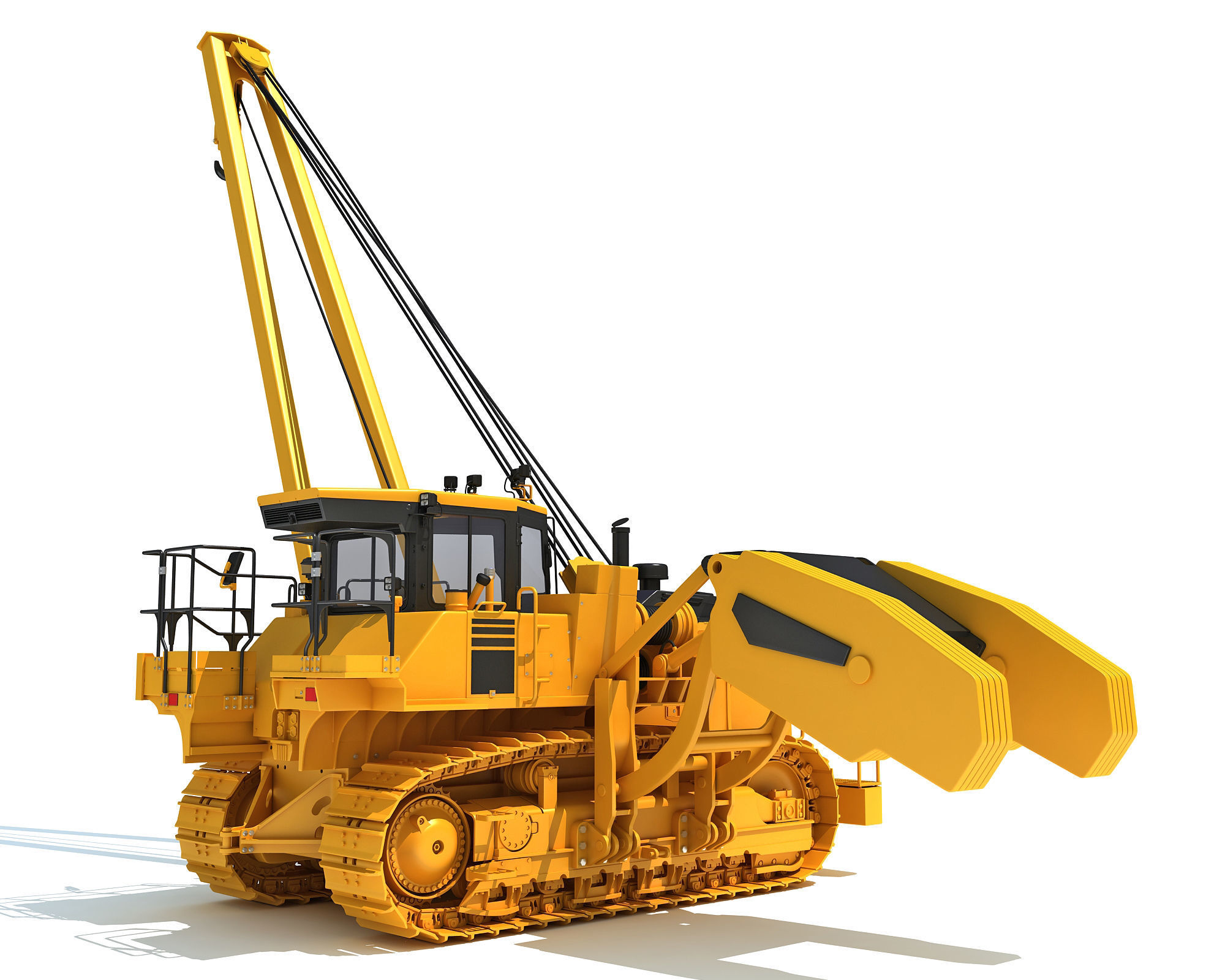 Track Dozer Pipelayer 3D model_10
