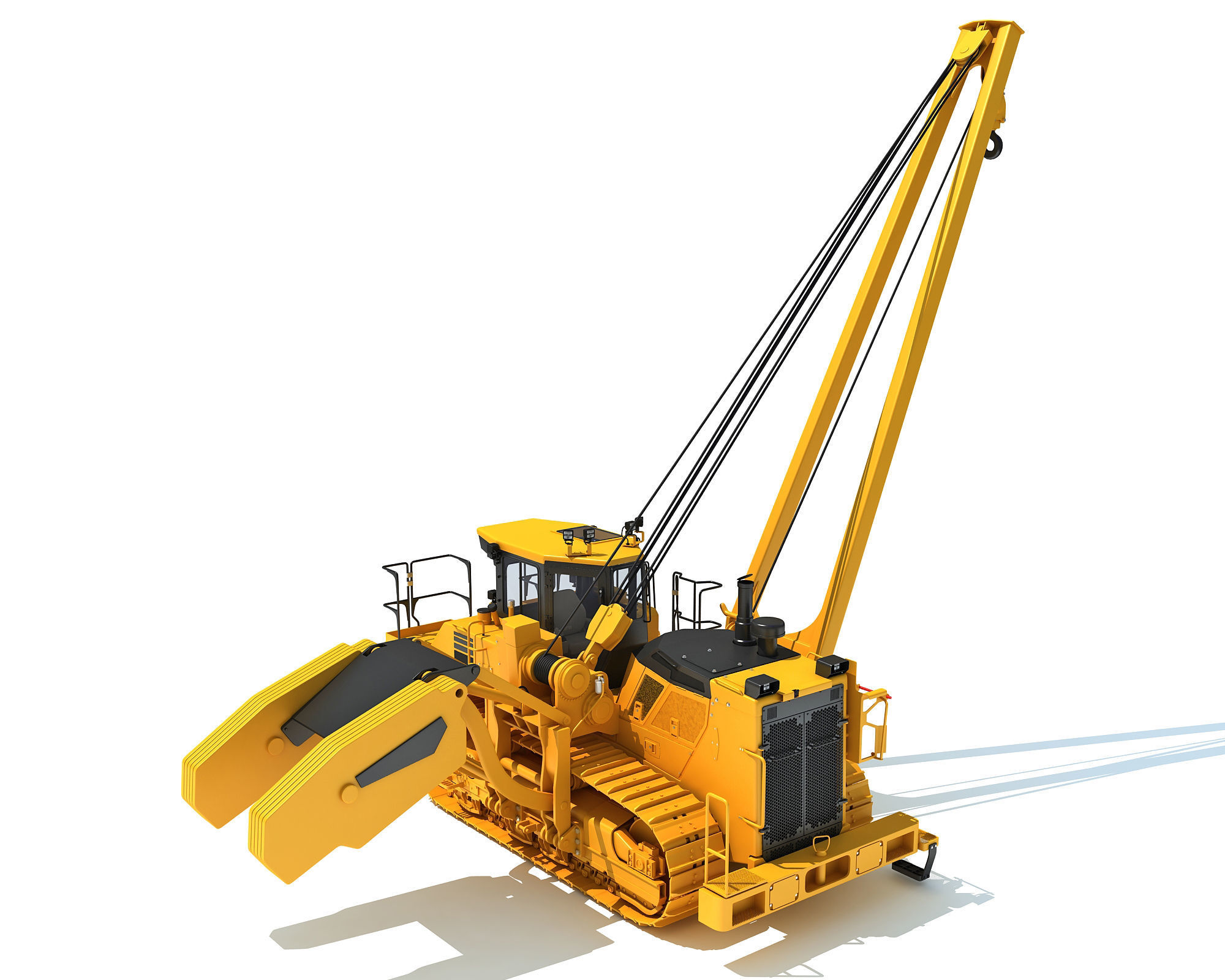 Track Dozer Pipelayer 3D model_6