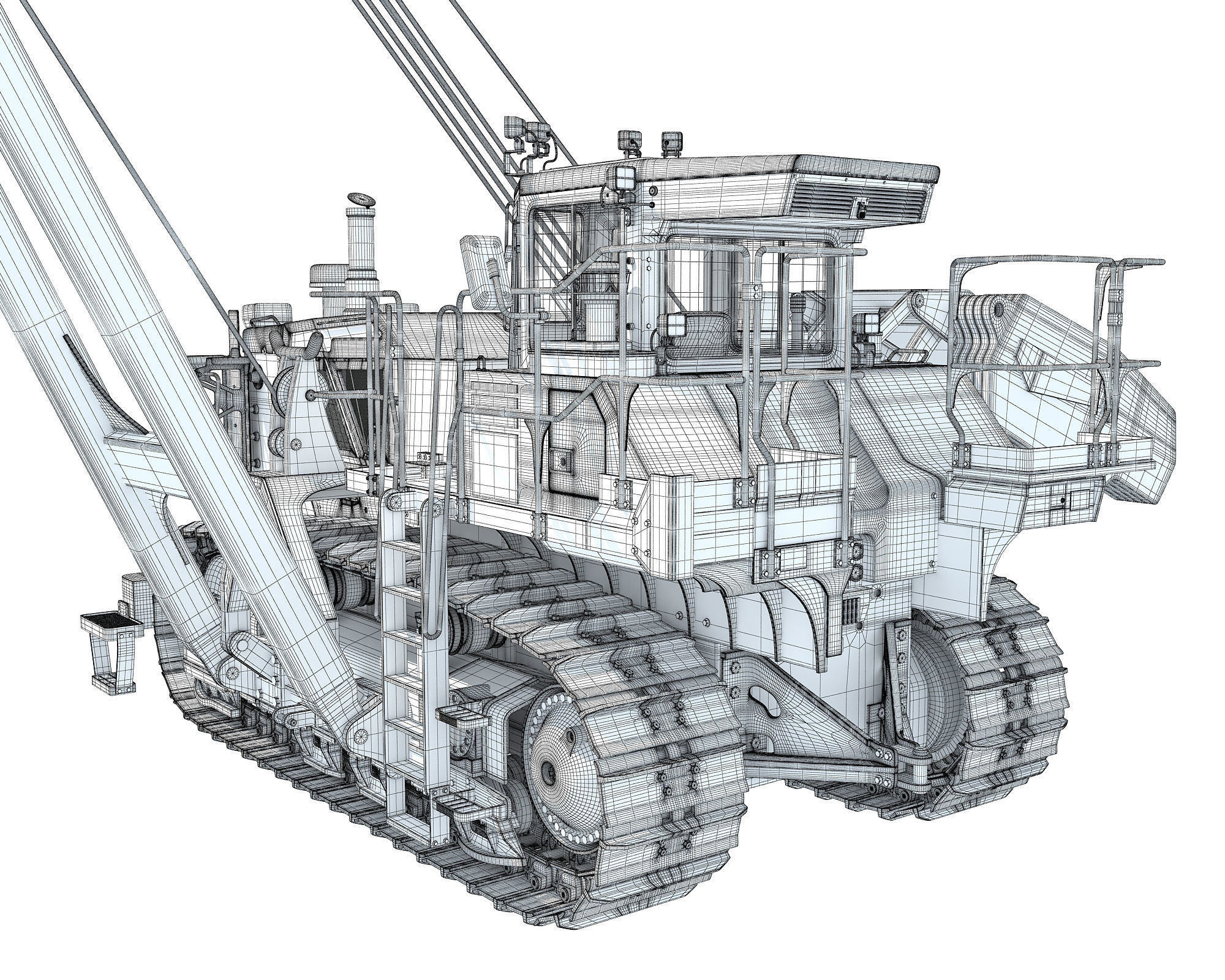 Track Dozer Pipelayer 3D model_21