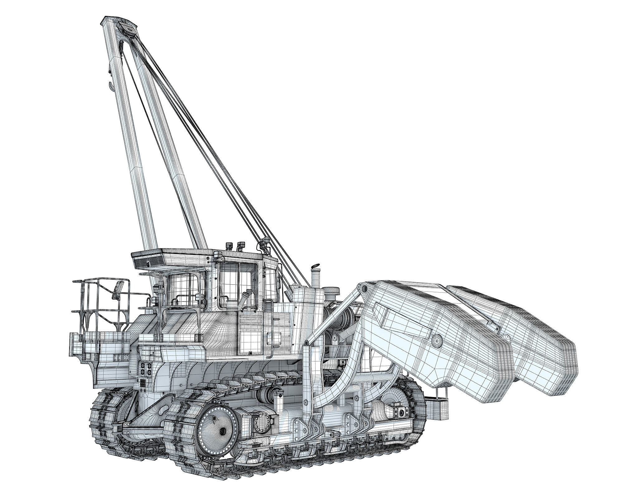 Track Dozer Pipelayer 3D model_20