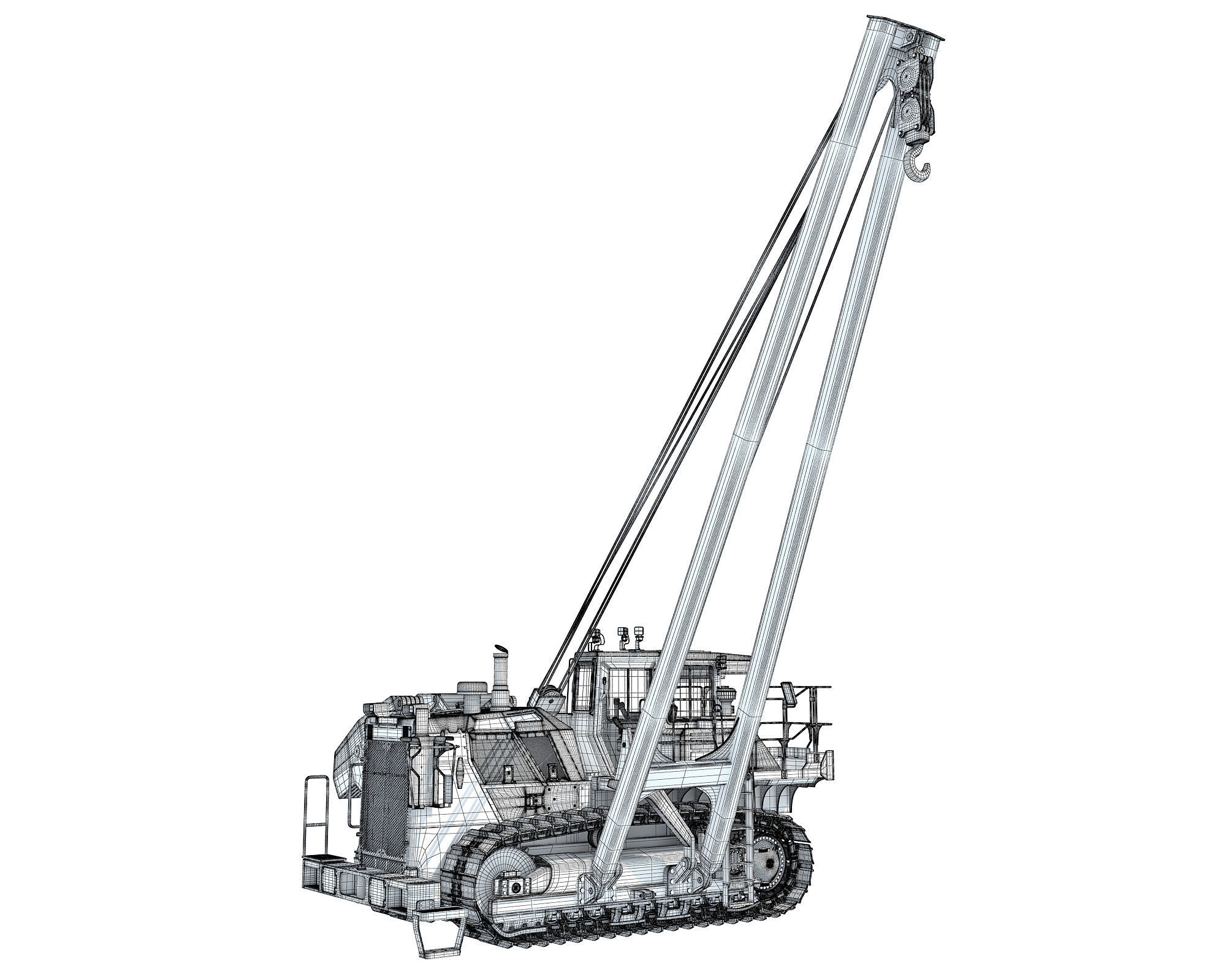 Track Dozer Pipelayer 3D model_18